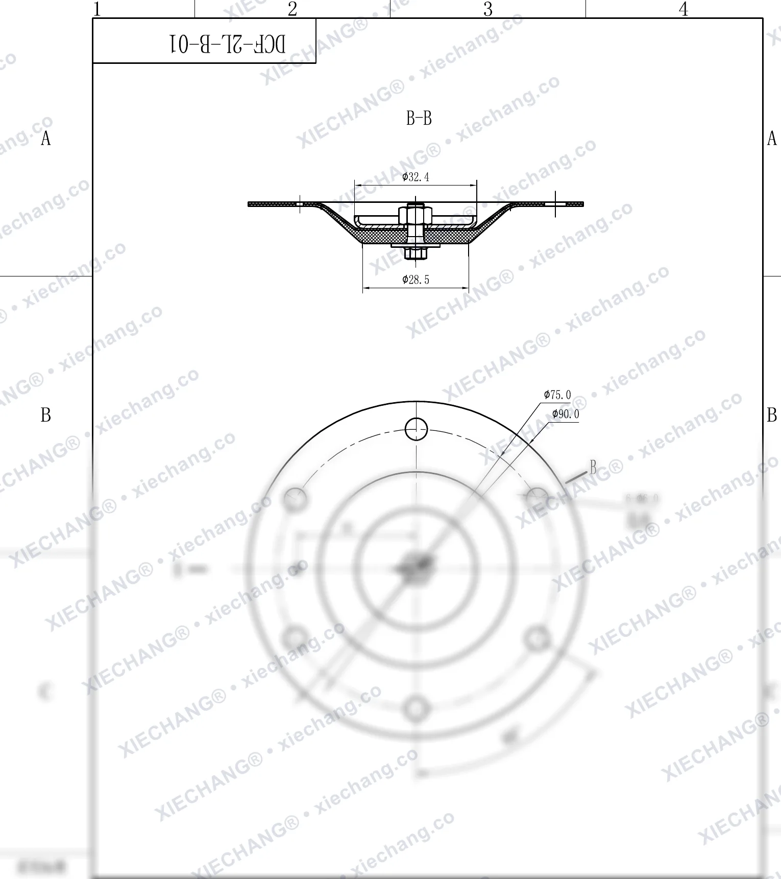 DCF-2L-B-01 · 1" — Gambar perakitan