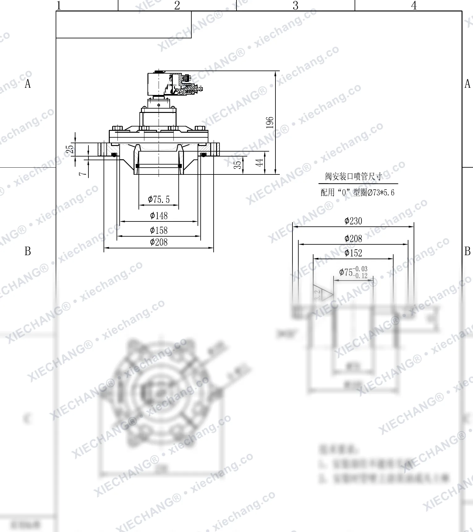 DCF-F-Y-62S · 2.5" · katup pulse explosion-proof tipe benam (immersed) — Gambar pemasangan