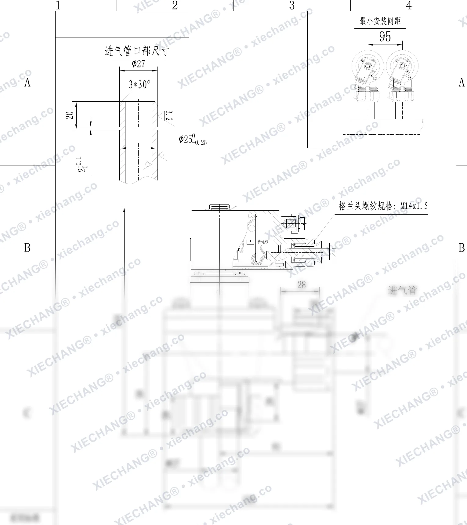 DCF-F-ZM-20-C · 3/4" · katup pulse explosion-proof ulir luar — Gambar pemasangan