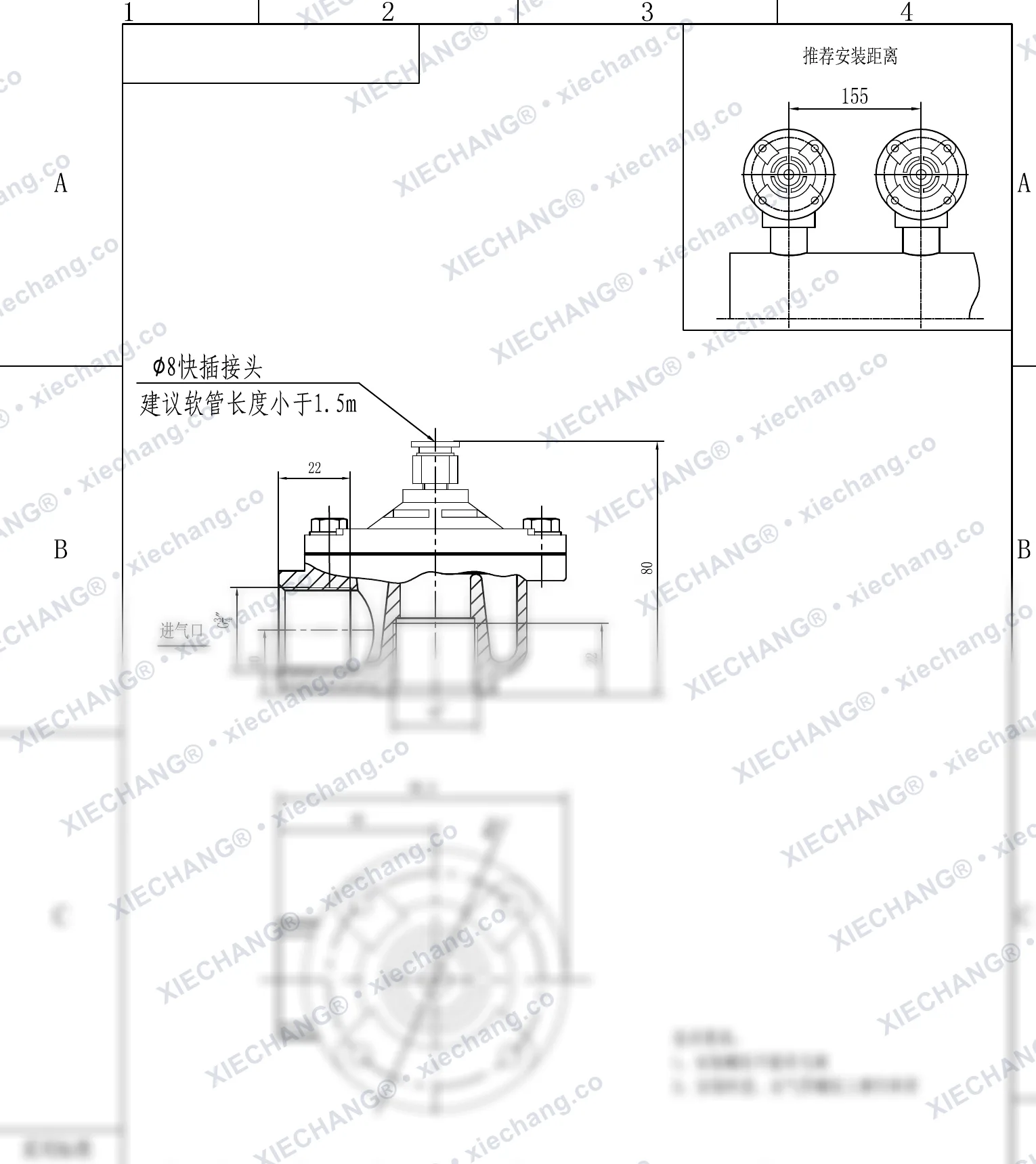 DCF-Z-20-DXK · 3/4" · katup pulse tipe siku (right-angle) — Gambar pemasangan