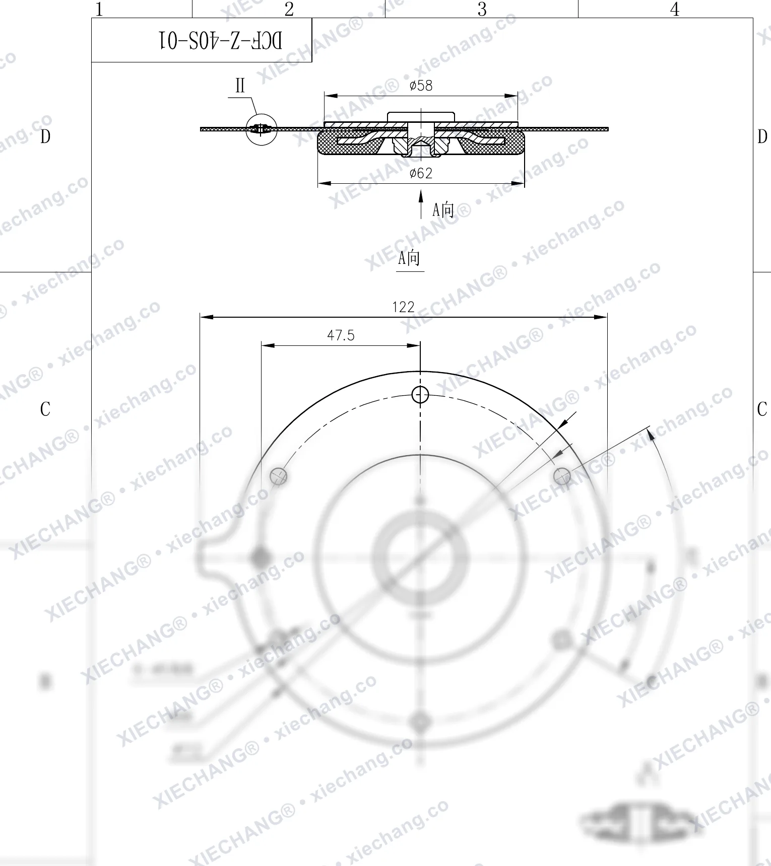 DCF-Z-40S-01 · DN40 — Gambar perakitan