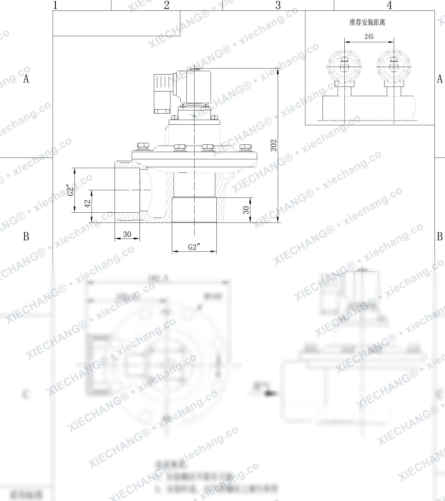 DCF-Z-50S-C · 2" · katup pulse tipe siku (right-angle) — Gambar pemasangan
