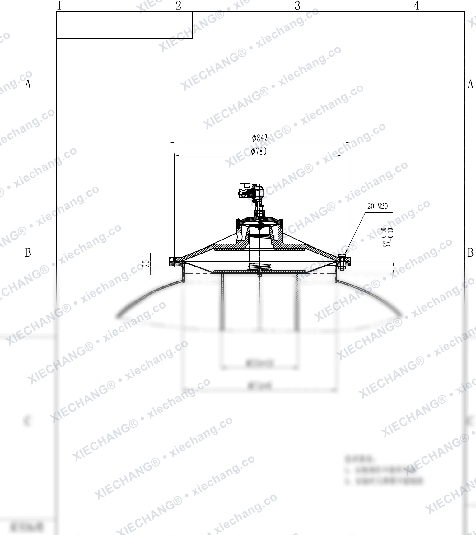 DMY-III-350C · 14 inci · katup pulse tekanan rendah tipe benam (immersed) — Gambar pemasangan