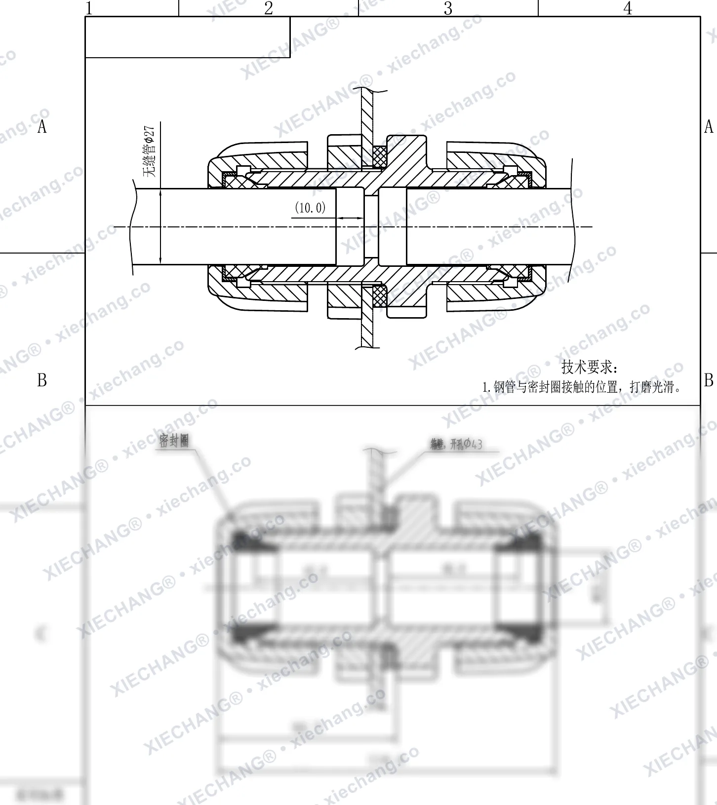XC-XBS-20 · 20 · konektor bulkhead (konektor dinding boks ulir ganda) — Gambar pemasangan