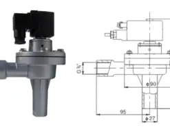 Katup pulse tipe siku standar DCF-2L-B — contoh seri
