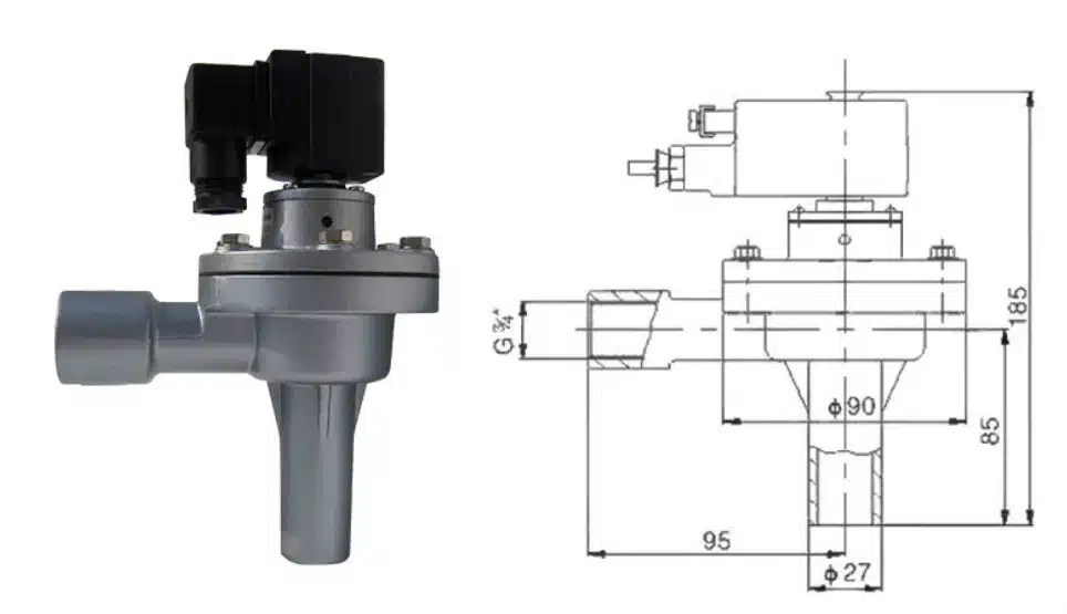 Katup pulse tipe siku DCF-2L-B